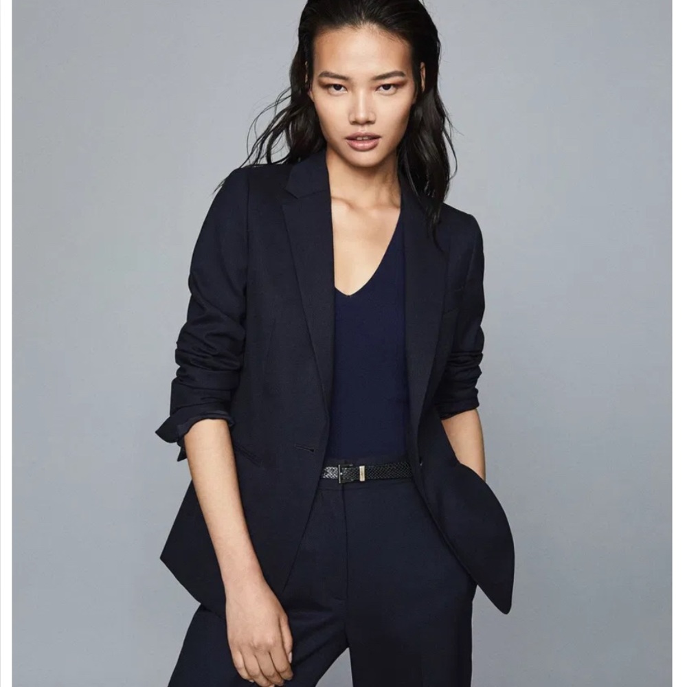 Reiss Hartley Pantsuit Set (US 4) Textured Navy